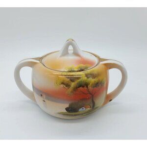 Antique Noritake Morimura Hand painted Sugar bowl